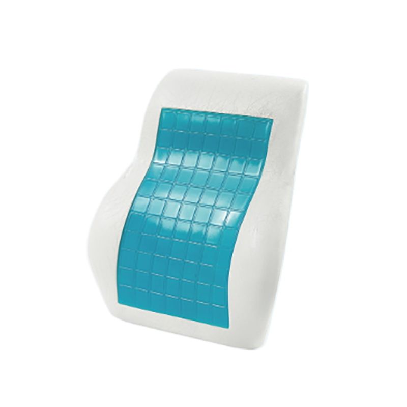 Memory foam gel-cooling big flat lumbar support cushion